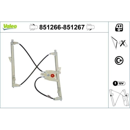 Lève-vitre Valeo 851266 mécanisme portière avant gauche pour Citroën