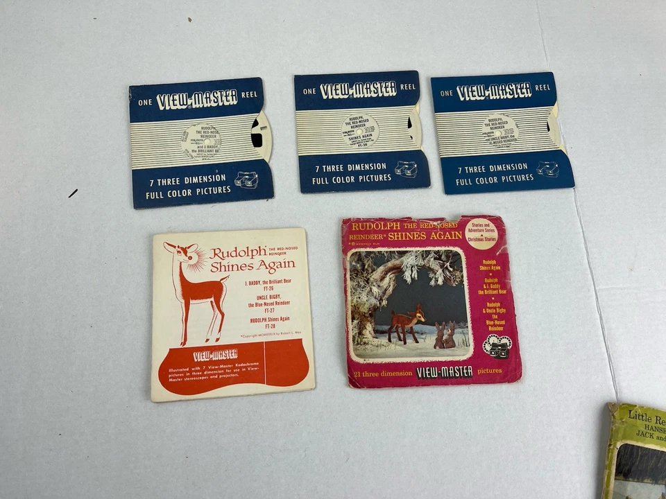View-Master Rudolf The Red-nosed Reindeer & Little Red Riding He w 3 Booklets Ea - Image 2 of 4