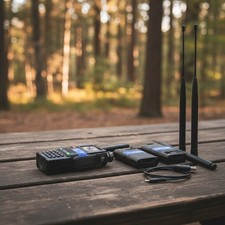 GMRS Handheld Radio UV-5G Plus: High Gain Antenna  Dual Battery for Reliability