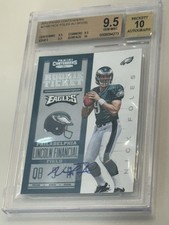2012 PANINI CONTENDERS NICK FOLES RC ROOKIE BGS 9.5 #218B AUTO AUTOGRAPH SP /200