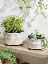 Srliya Vaso creativo per piante grasse, vaso con casetta, cesto di fiori, vaso per piante grasse, decorazione da giardino