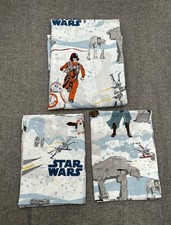Pottery Barn Kids Star Wars 3 Piece Twin Flat Sheet w/2 Cases, No Fitted Sheet