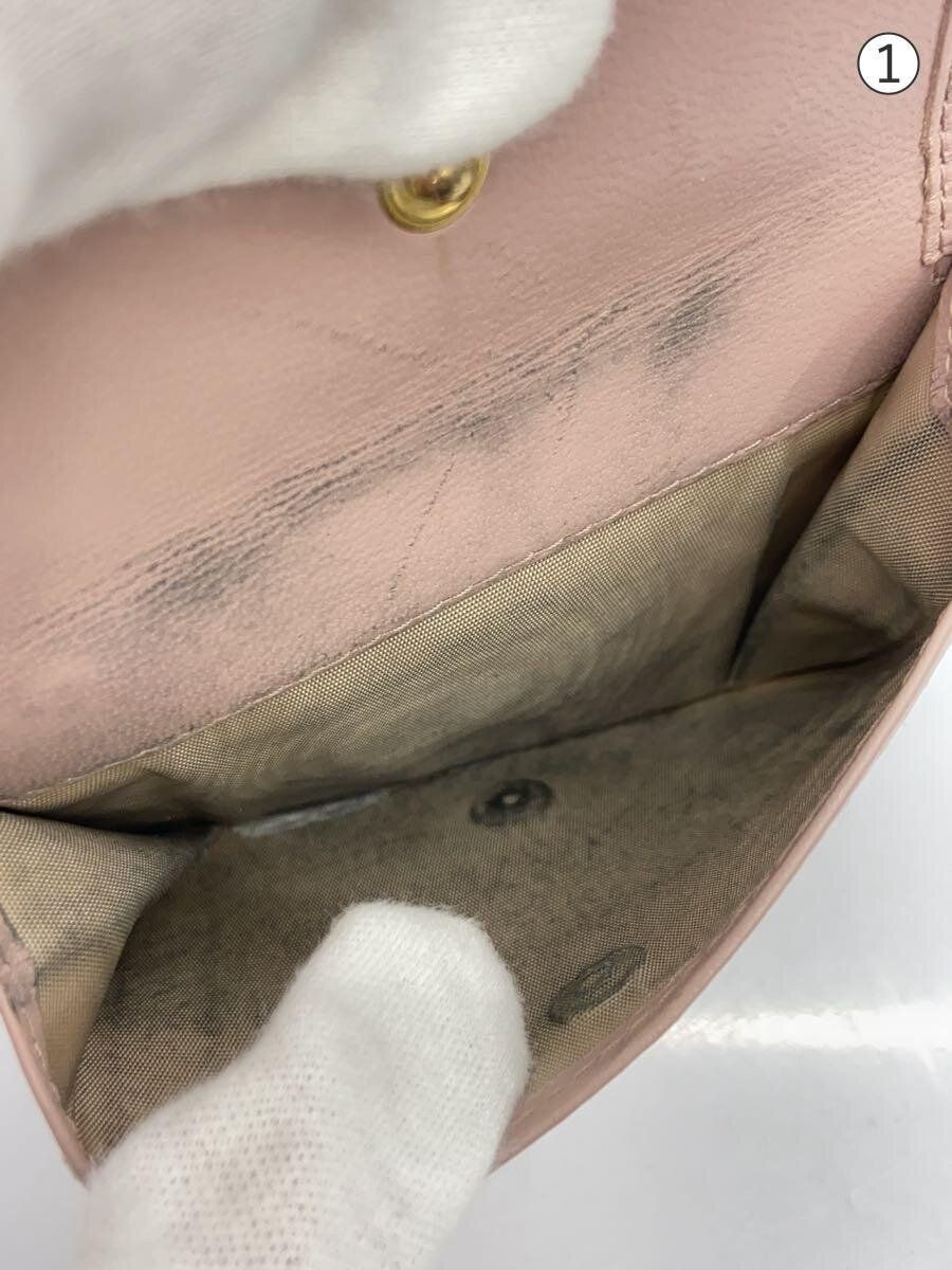 Miu Miu Folded Wallet Bi-fold Leather Pink Solid Color Womens Used image 5