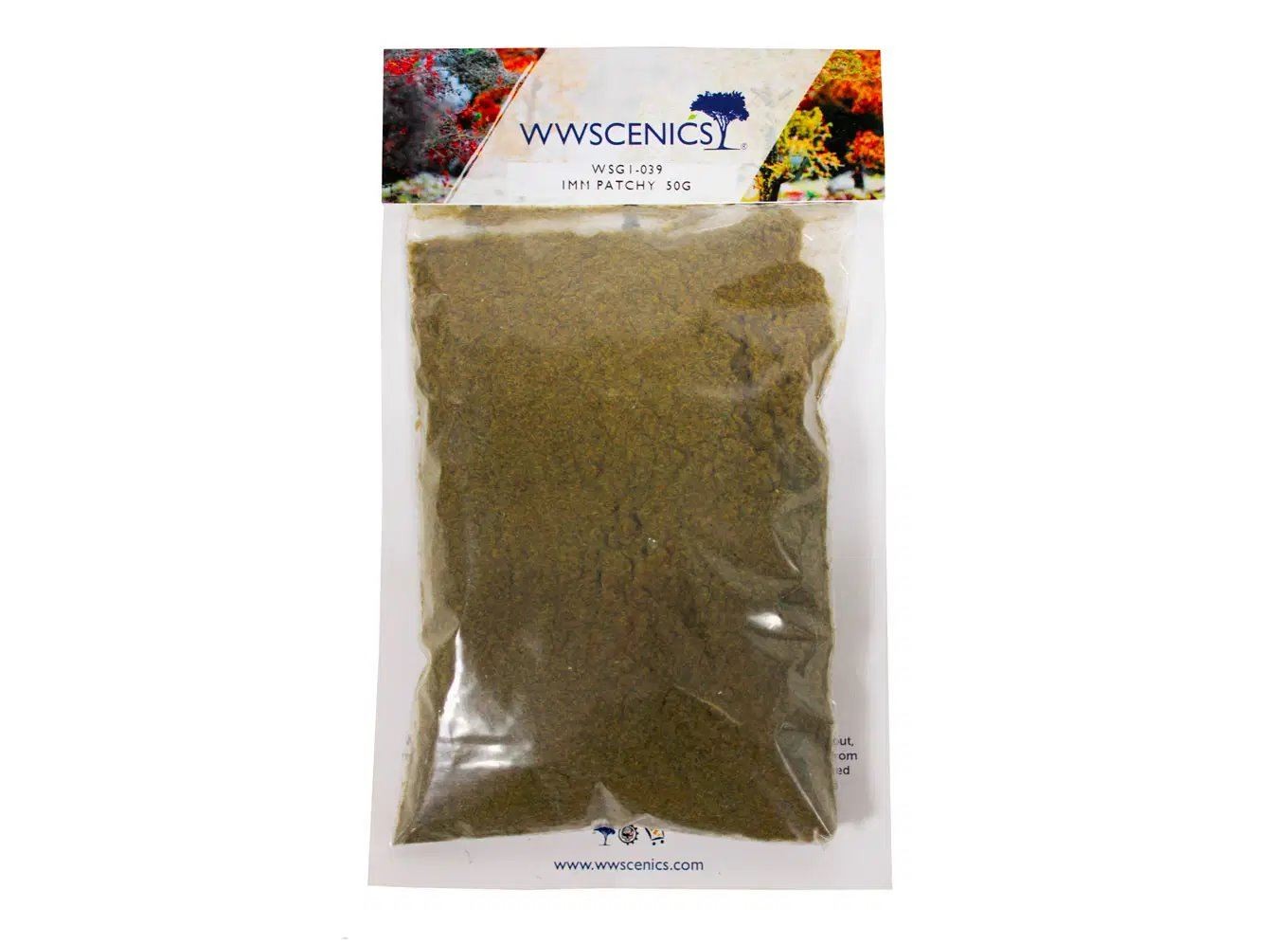 1mm Static Grass Patchy 50g WWScenics WSG1-039