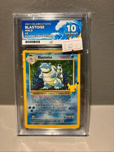 Pokémon TCG 2021 Celebrations BLASTOISE Holo Ace 10 Gem Mint