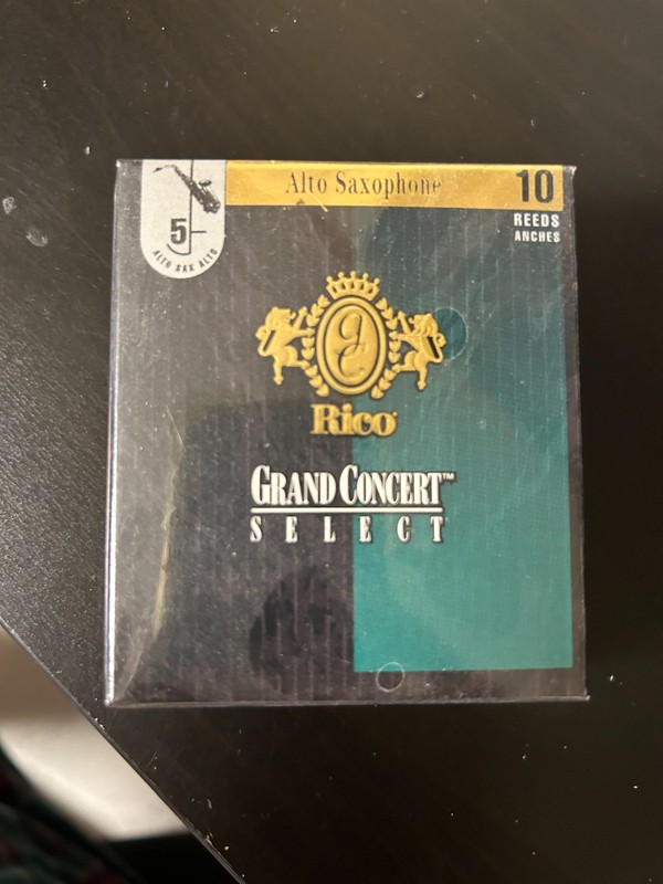 Rico Grand Concert Select Alto Saxophone Reeds Strength 5 - 10 Per Box