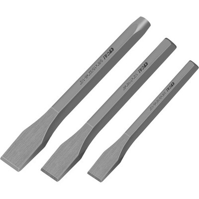 Heavy Duty Cold Chisel Set 3 Piece for Metal Wood Masonry 3/8 1/2 5/8 Inch
