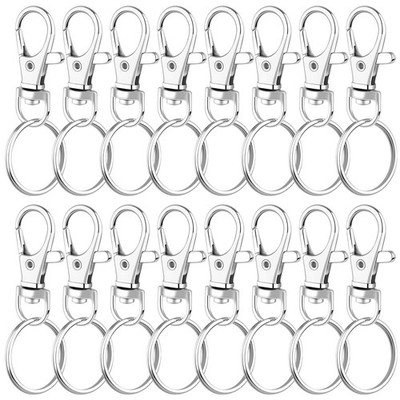 Keychain Rings for Crafts 50 Sets Keychain Hardware for DIY Projects