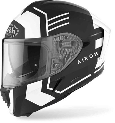 Airoh Spark Thrill Full Face Motorcycle Helmet Black White Matt L XL XXL