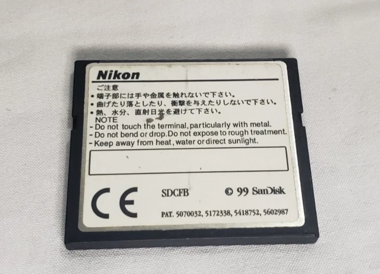 Nikon 8 MB CompactFlash Type-I Memory Card by SanDisk 1999 - Image 3 of 3