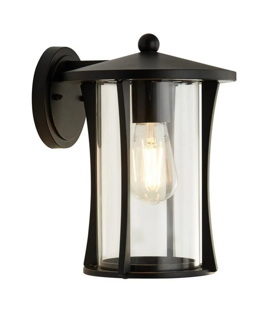 Outdoor Light Black Pagoda Wall IP44 Searchlight 8477BK