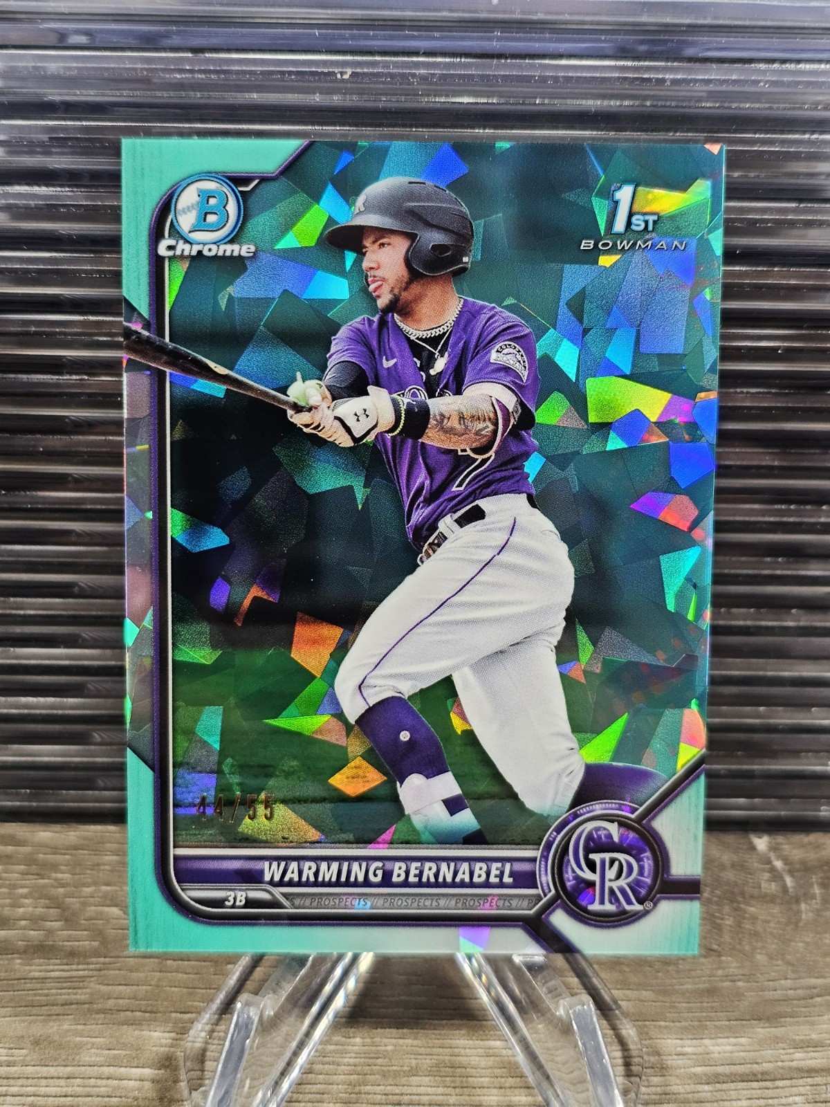 2022 Bowman Chrome Sapphire Warming Bernabel 1st Aqua Refractor /55 #BCP46