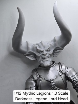 3d Printed 1.0 Head For Mythic Legions 1/12 Scale DARKNESS LORD HEAD 