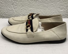 Gucci Beige Tan Canvas Princetown Stripe Horsebit Mules Size EU 38 US 8 L137