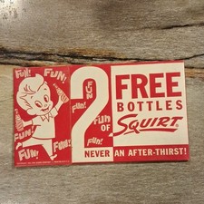 Vintage Advertising Squirt 1959 Two Bottle Cardboard Carrier Unused Collectable