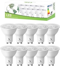 10X humpun GU10 LED Bulbs, Cool White 6000K GU10 Bulb 6W 350LM, 50W  DIMMABLE