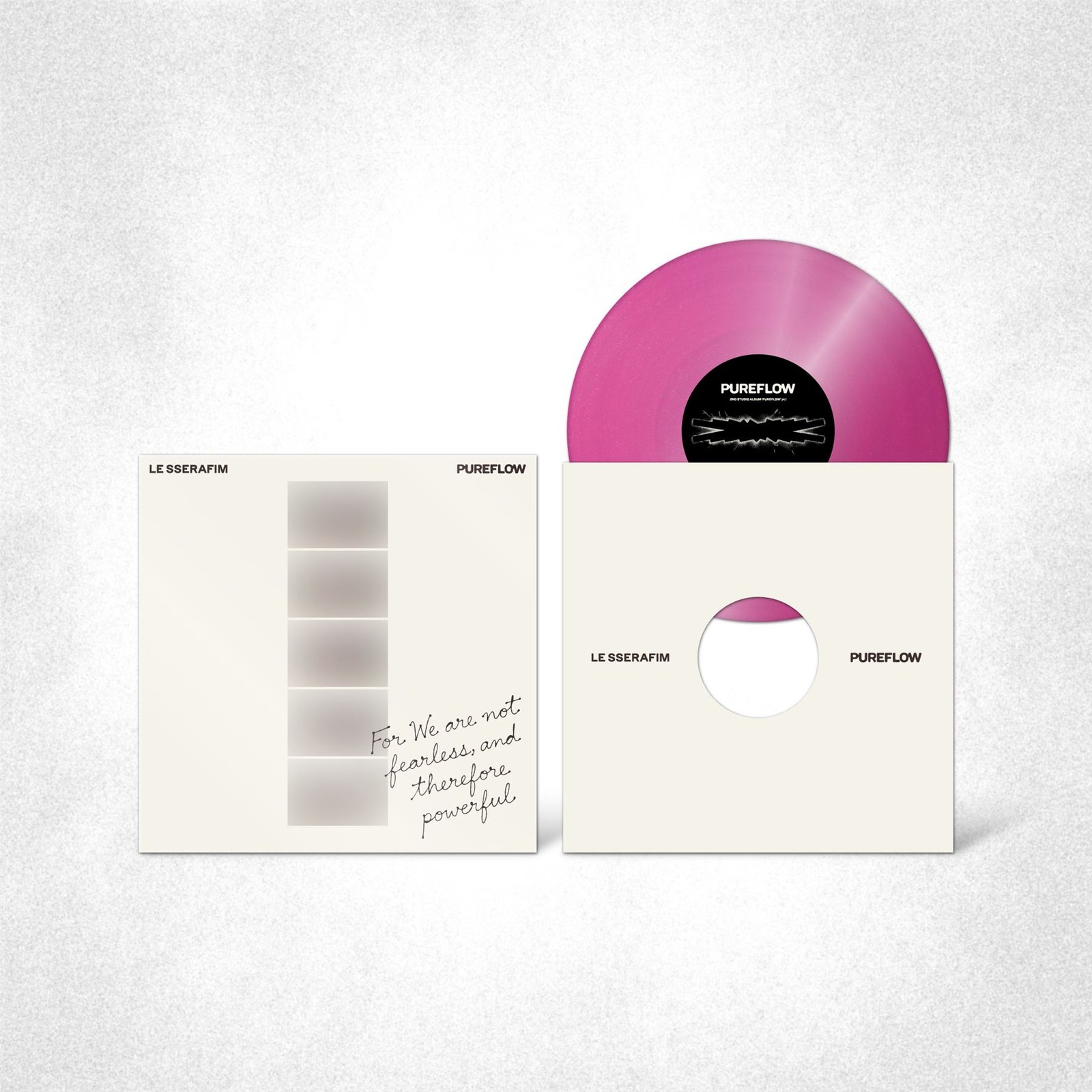 LE SSERAFIM - 'PUREFLOW' Pt.1 Hot Pink Glitter Vinyl 12"" Album