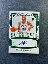 2022-23 Panini Flawless Malaki Branham Excellence Auto Green #2/5 Rookie ES-MBH