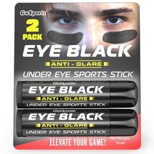 Anti-Glare Eye Black Sports Stick for Football, Baseball, Softball - 2 Pack