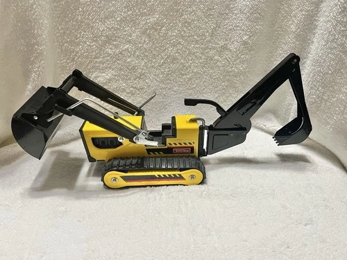 Vintage Metal Tonka T-6 Track Front End Loader / Backhoe Bulldozer #810659 USA