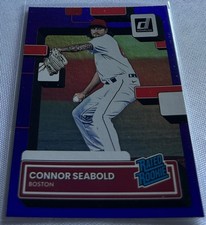 2022 Donruss Baseball Connor Seabold Boston Red Sox Holo Purple Rated Rookie #59