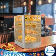 3-Tier Commercial Food Warmer Cabinet Countertop Electric Warming Display Case