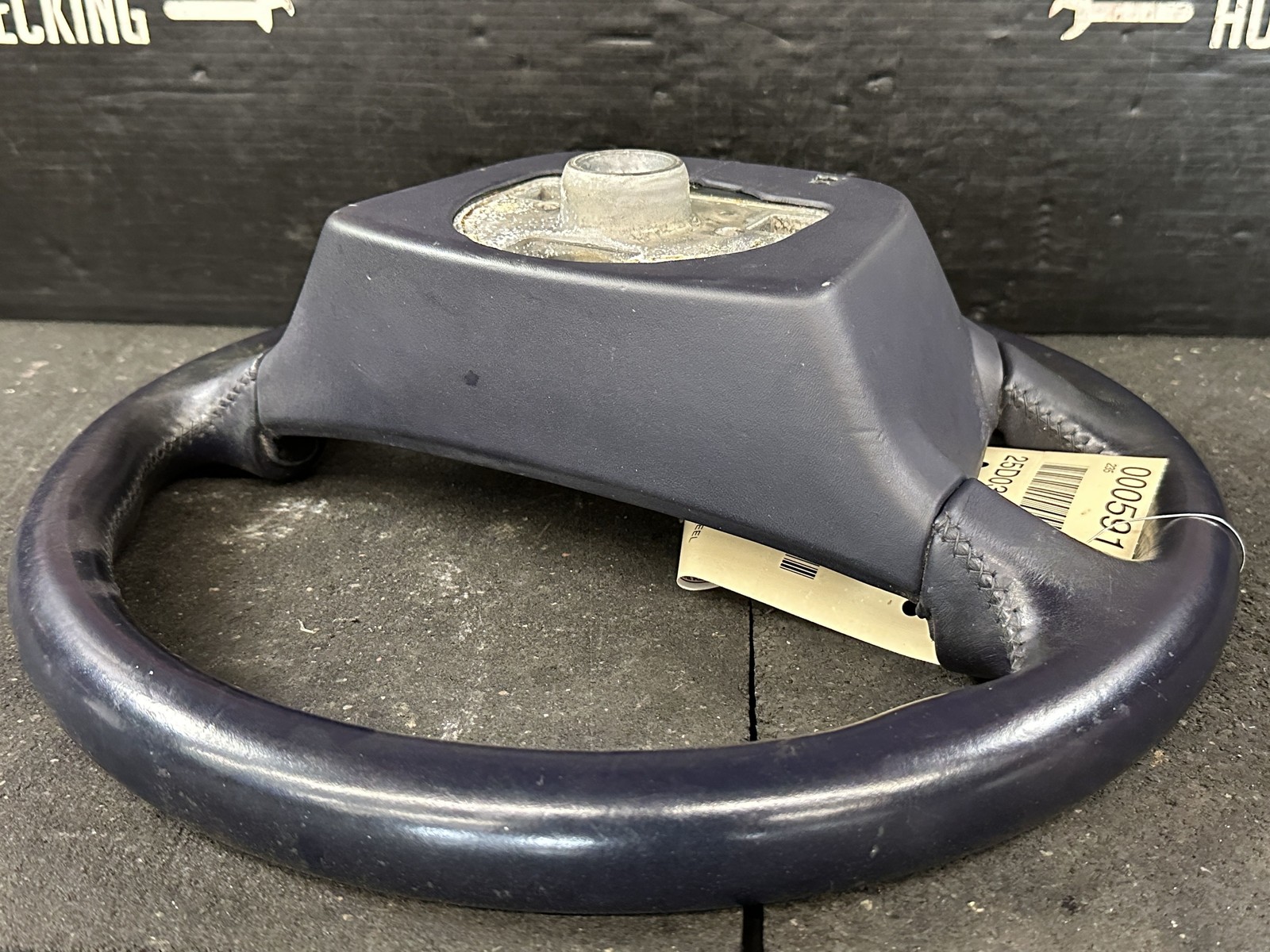03-10 BENTLEY CONTINENTAL BLACK LEATHER WRAPPED STEERING WHEEL