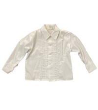 Vintage Hong Bao Chang Boys Size 4 Tuxedo Shirt White Pleated Bib Made in USA