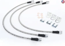 AC PERFORMANCE Stainless Steel Brake Lines for 1987-2006 Jeep Wrangler TJ/YJ/XJ