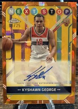 2025 Topps Chrome Sapphire Kyshawn George Next Stop Orange Auto #/25