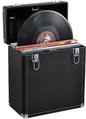 Vinyl Record Storage Box with Lock for 30+ 12-Inch Records - Water Resistant