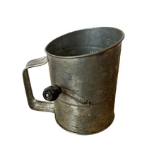 Vintage Bromwells Measuring Sifter 3 Cup Flour Sifter Kitchen Baking Tool