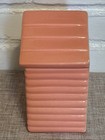 VTG NEW PORTUGAL Beautiful Birdhouse Peach Glazed Ceramic Pottery Home Decor Exc — photo 7