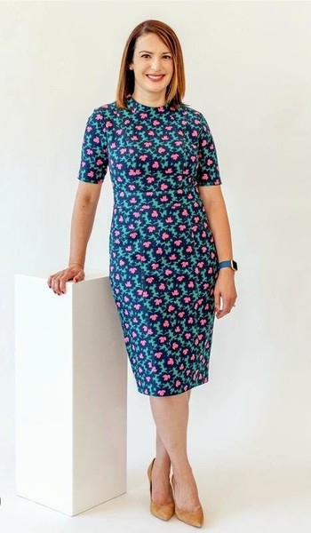 Women Boden Dress Pink Viscose 40 / L / 48