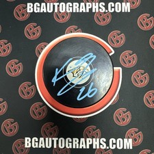 Kieffer Bellows Autographed Nashville Predators Signed Logo Hockey Puck JSA 