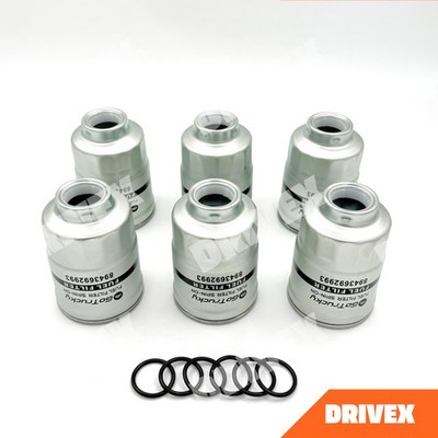 6x Fuel Filter Elements for ISUZU NRR NQR NPR NPR-HD 4JJ1 3.0L 4HK1 5.2L 2005-20