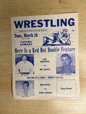 Vintage Wrestling Yakima Armory Double Feature March 10 Program B4013