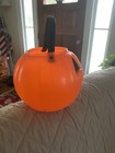 Vtg 80s Carolina Enterprises Halloween Blow Mold Pumpkin Pail Jack-O-Lantern 6" — photo 4
