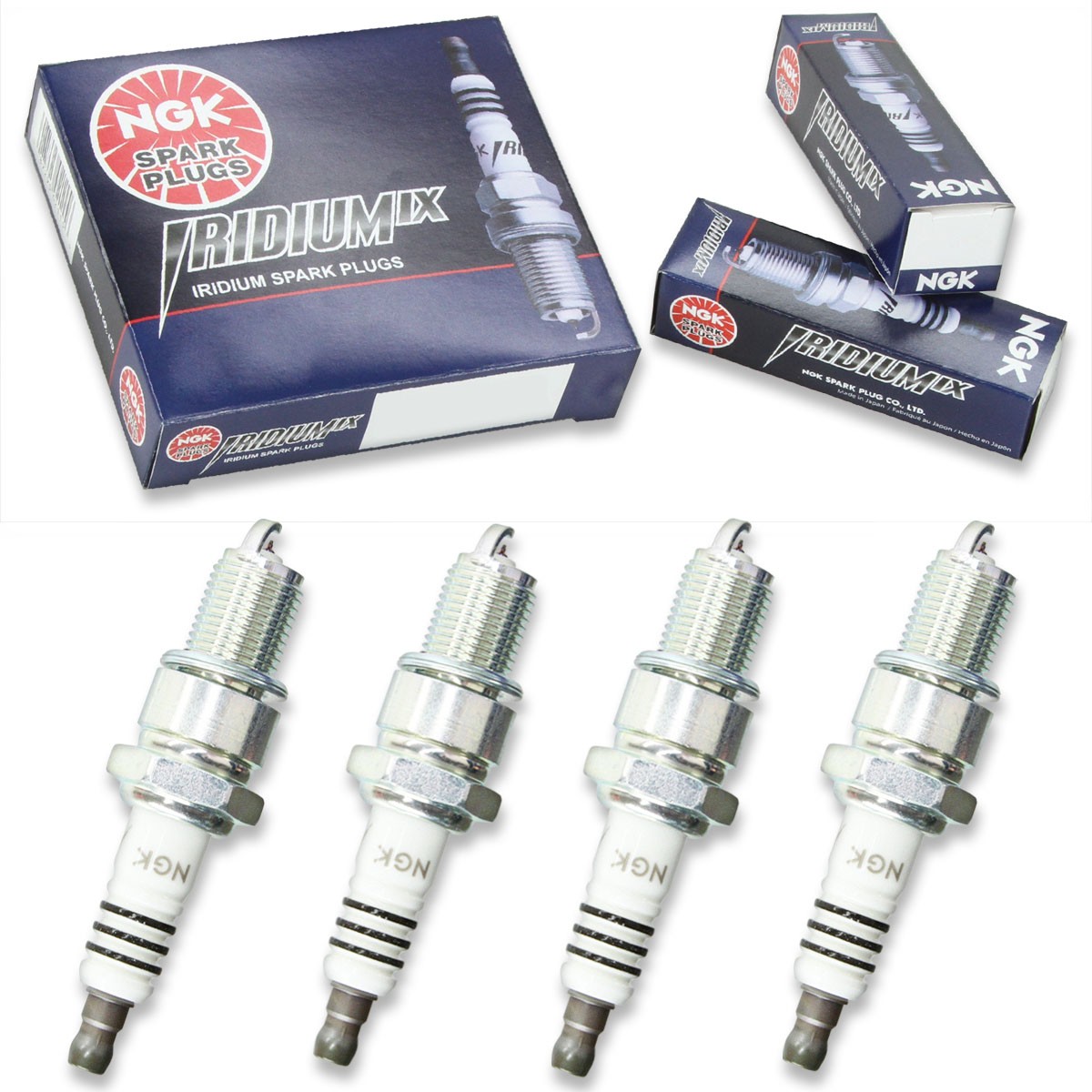 4 pcs NGK Iridium IX Spark Plugs for 1984-1991 Nissan Micra 1.2L L4 - Engine jj