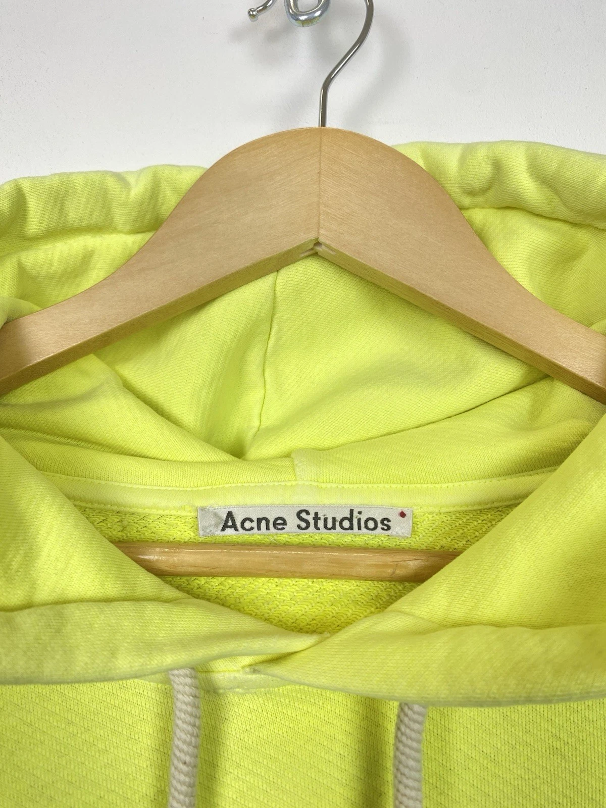 Acne Studios Fest. Stockholm 2019 Felpa con Cappuccio Uomo Taglia S Verde Tossico Designer Top