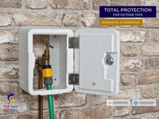 Tap Safe - Protective Lockable Outside Tap Cover White Mottle