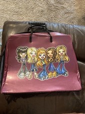 BRATZ Doll Carrying Case Purple Fringe and Inserts with Pockets Travel Bag 2003