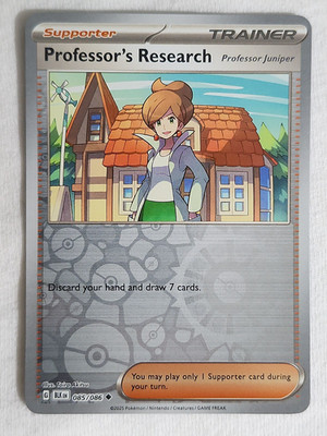 Professor's Research #085 Black Bolt Reverse Holo Pokémon TCG2025