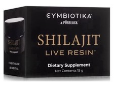Cymbiotika Shilajit Live Mineral Resin, Elemental Gold/Silver,15g EXP 12/31/2035