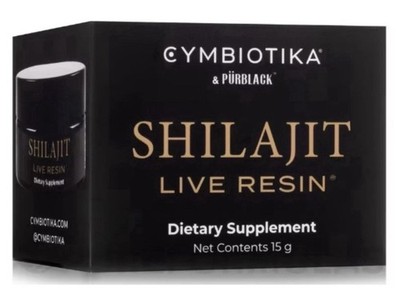 Cymbiotika Shilajit Live Mineral Resin, Elemental Gold/Silver,15g EXP 12/31/2035