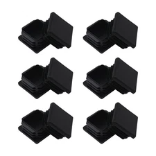 12 Pack 1-12 Inch Square Plastic Plug, Insert Tubing End Cap for Square Tubing