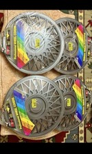 Set Of 4 14 Wheel Covers Snap On Hubcaps Bbs Style. Made In Italy