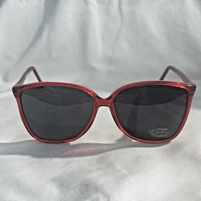 Vintage 1990s Mainstreet 239 Cherry Red Sunglasses Narrow Bridge 56-16