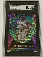 2022 Panini Prizm Draft Picks Zach Neto Brilliance SGC 8.5 Purple Wave Prizm