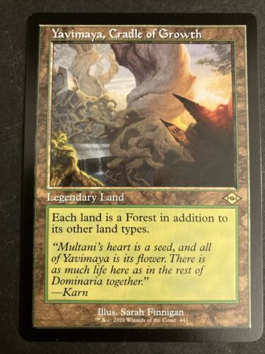 YAVIMAYA, CRADLE OF GROWTH (RETRO FRAME) Modern Horizons 2 Magic MTG MINT CARD